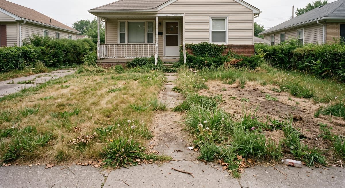 Front lawn before care
